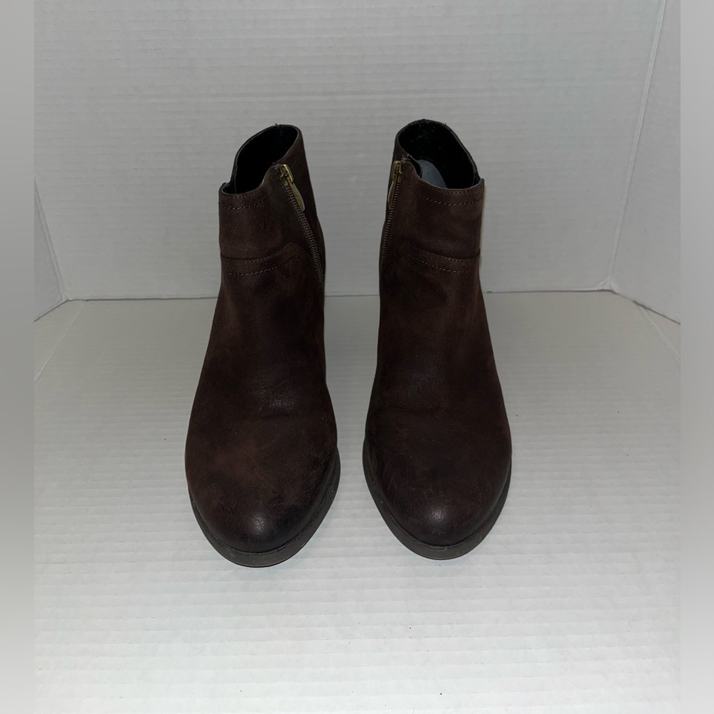Franco Sarto Brown Domino Ankle Boots 9.5M - Picture 3 of 12